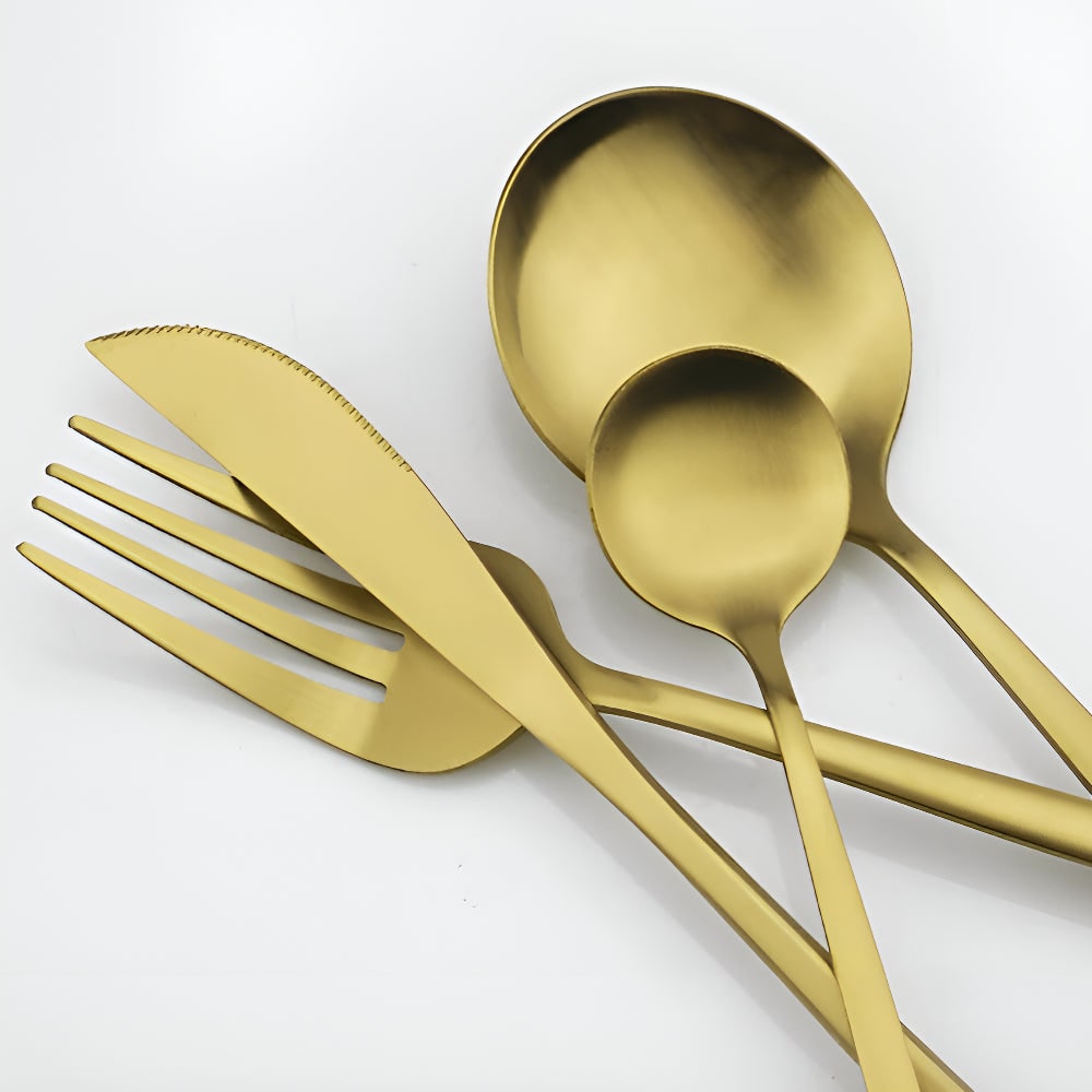 Stainless Steel Flatware Set Modern Modern Flatware Set - Image 9