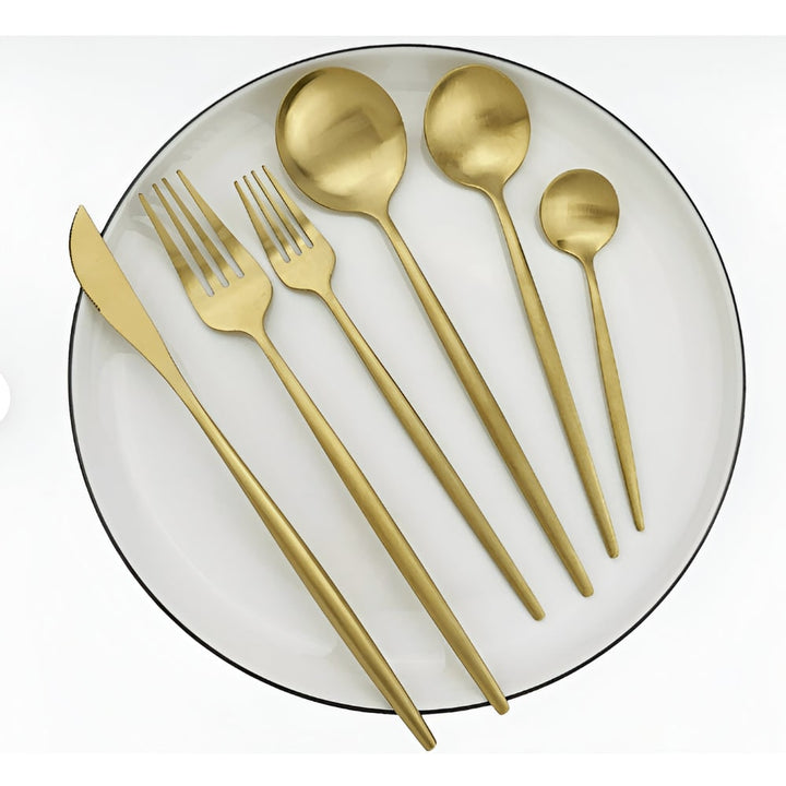 Stainless Steel Flatware Set Modern Modern Flatware Set - Image 12