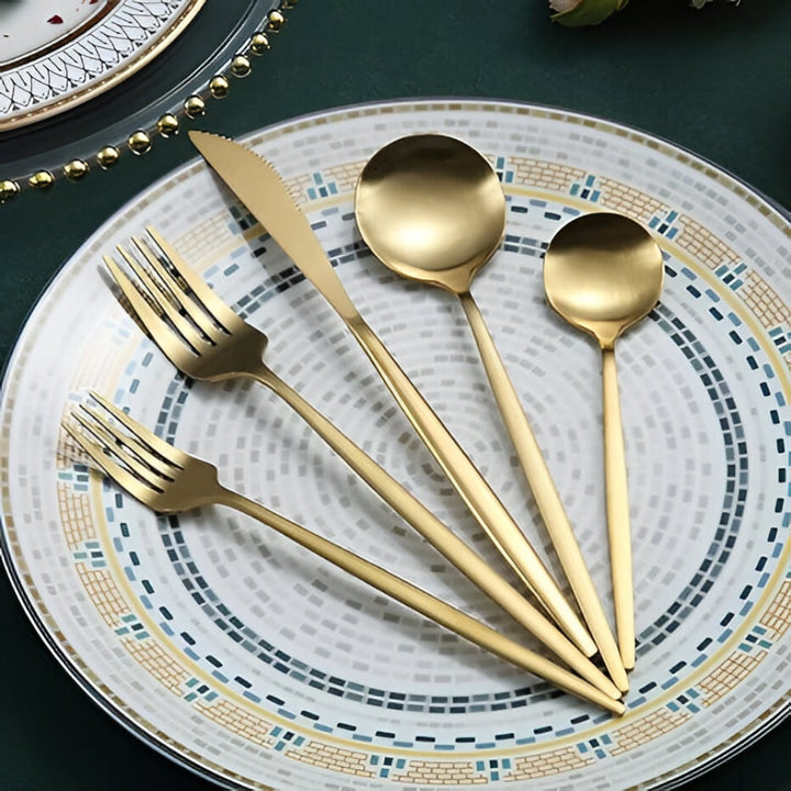 Stainless Steel Flatware Set Modern Modern Flatware Set - Image 13
