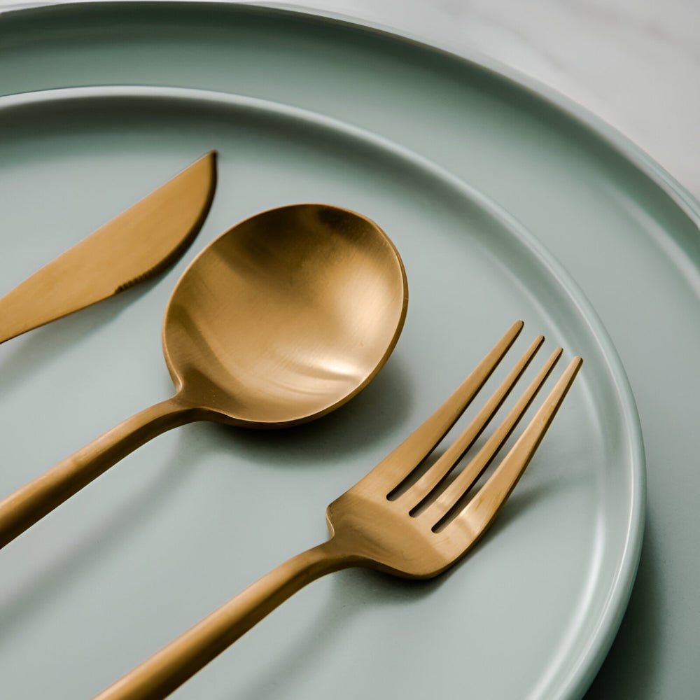 Stainless Steel Flatware Set Modern Modern Flatware Set - Image 8