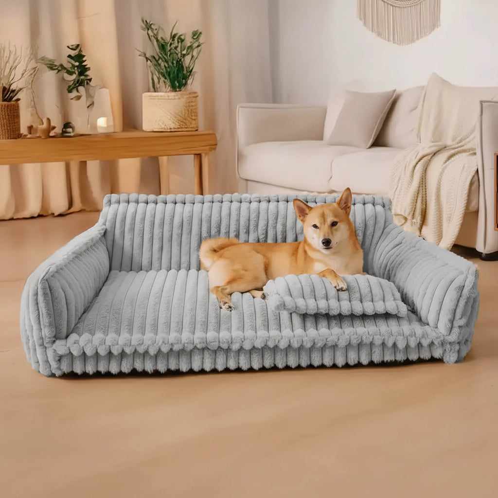 Orthopedic Dog Bed Sofa – Washable Plush Foam Pet Couch