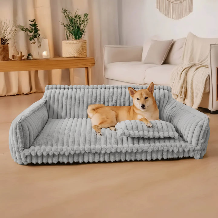 Orthopedic Dog Bed Sofa – Washable Plush Foam Pet Couch