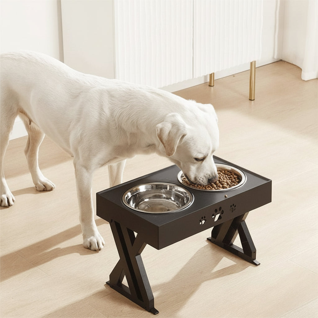 Elevated Dog Bowls – Adjustable Raised Pet Feeder Stand
