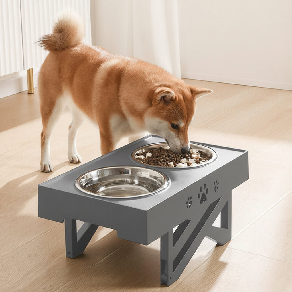 Elevated Dog Bowls – Adjustable Raised Pet Feeder Stand