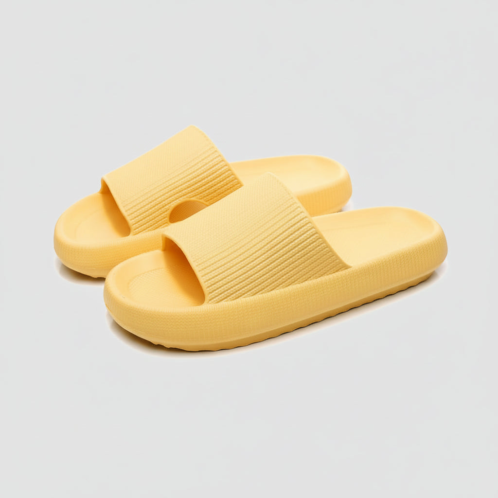 Comfortable Slippers with Foot Support, Adjustable Fit, and Cushioned Sole