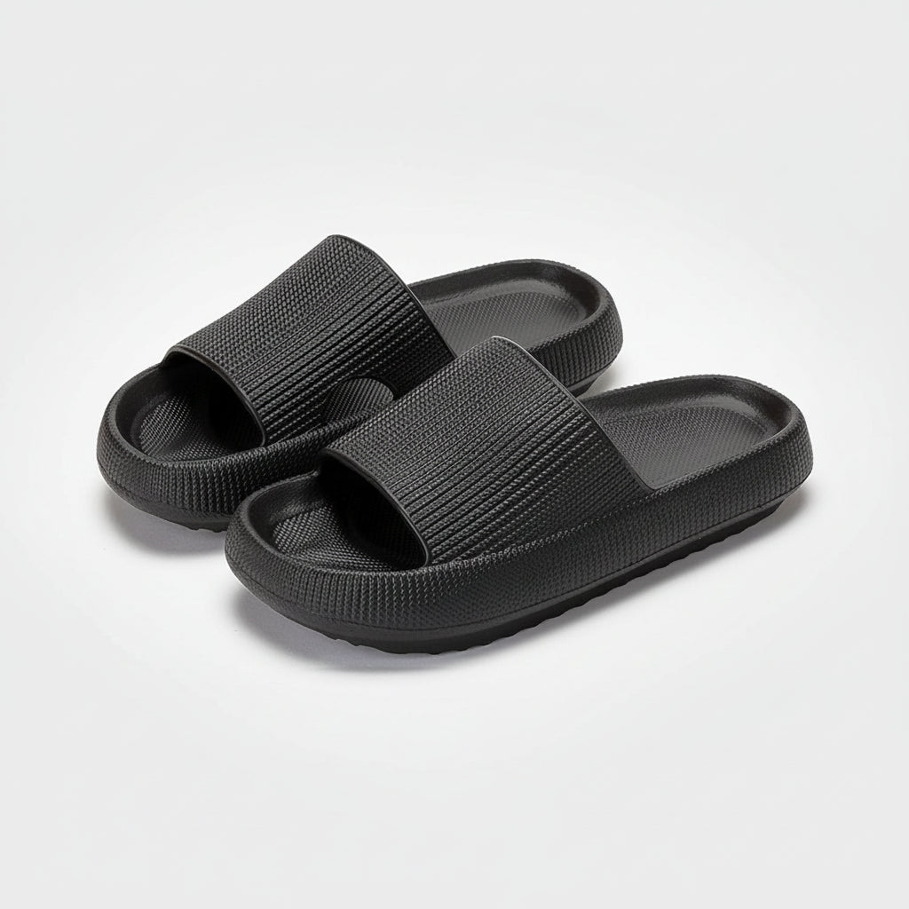Comfortable Slippers with Foot Support, Adjustable Fit, and Cushioned Sole