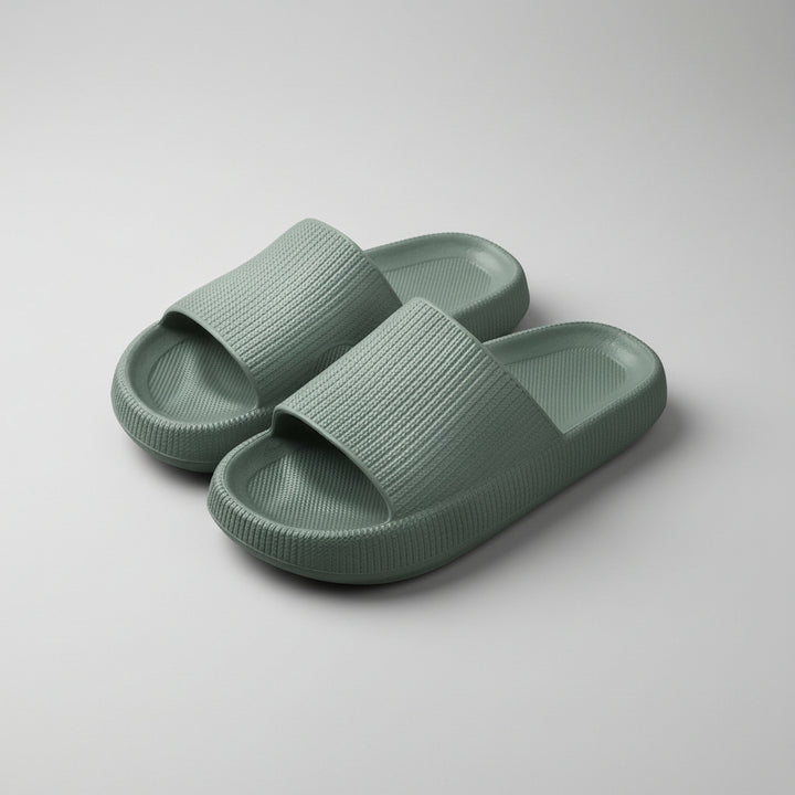 Comfortable Slippers with Foot Support, Adjustable Fit, and Cushioned Sole