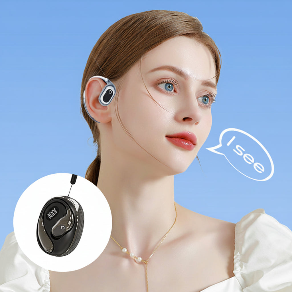 Translation Earbuds - Bluetooth Open Ear Wireless Headphones for Travel & Calls