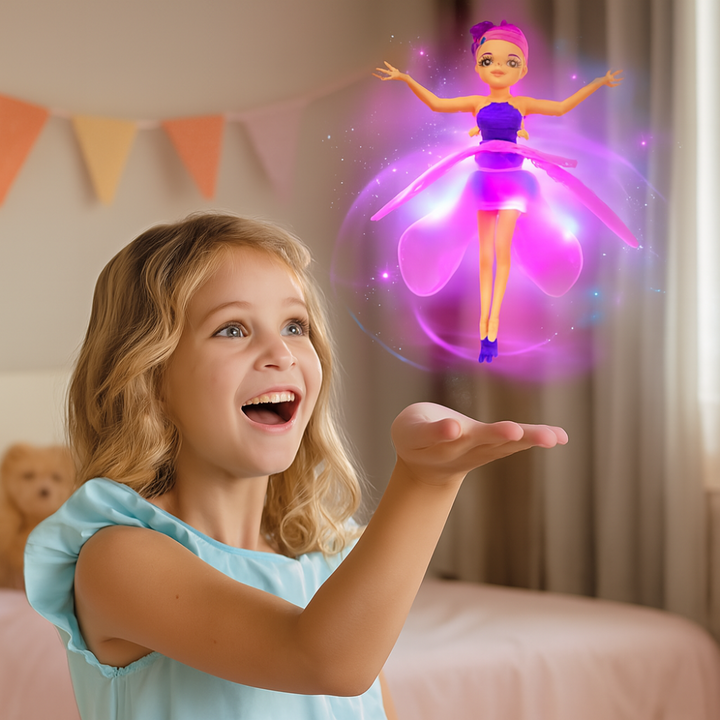 Flygande leksak med LED och handsensor – magisk älva för barn