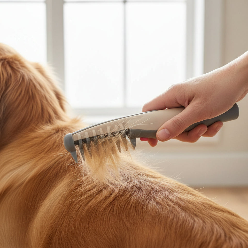 Pet Grooming Comb for Mats and Tangles Ergonomic Detangling Tool