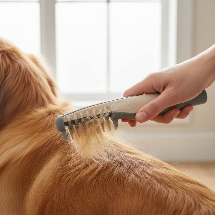 Pet Grooming Comb for Mats and Tangles Ergonomic Detangling Tool