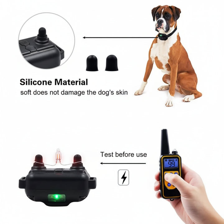 Waterproof Remote Dog Training Collar with Vibration & Shock