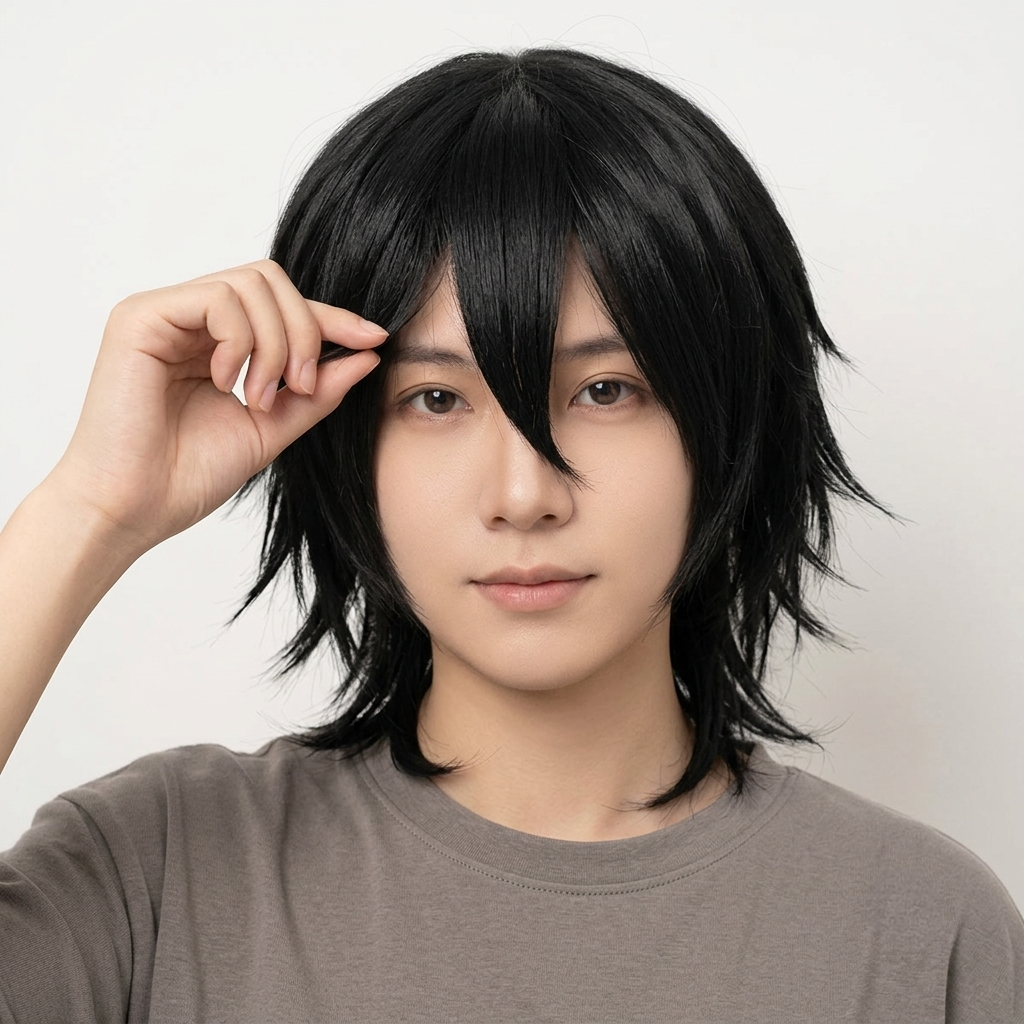 Peruka Cosplay Anime Updo z Czepek – Kostium Halloween