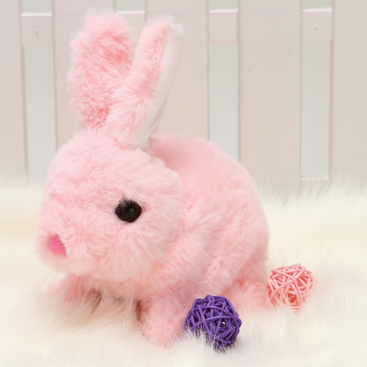 Interactive Plush Bunny Toy – Realistic Stuffed Animal with Touch & Voice Response