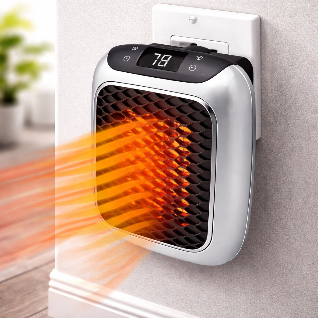 Compact Ceramic Heater Timer Safety Features Small Rooms