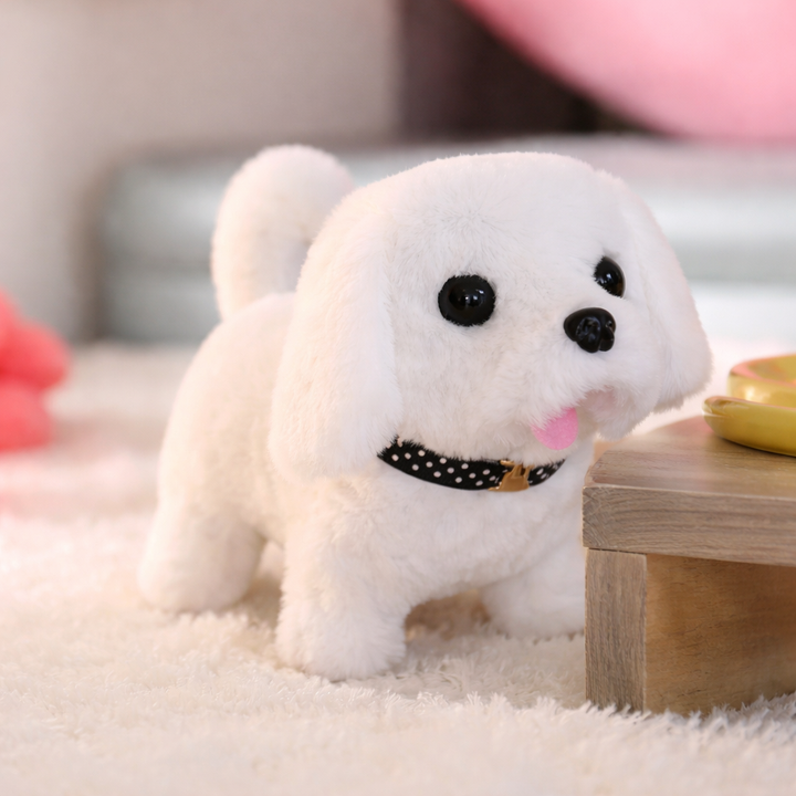 Interactive Robot Dog Plush Toy Walking Barking Puppy