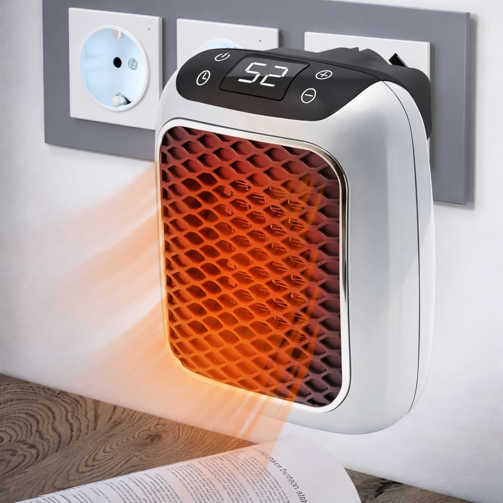 Compact Ceramic Heater Timer Safety Features Small Rooms