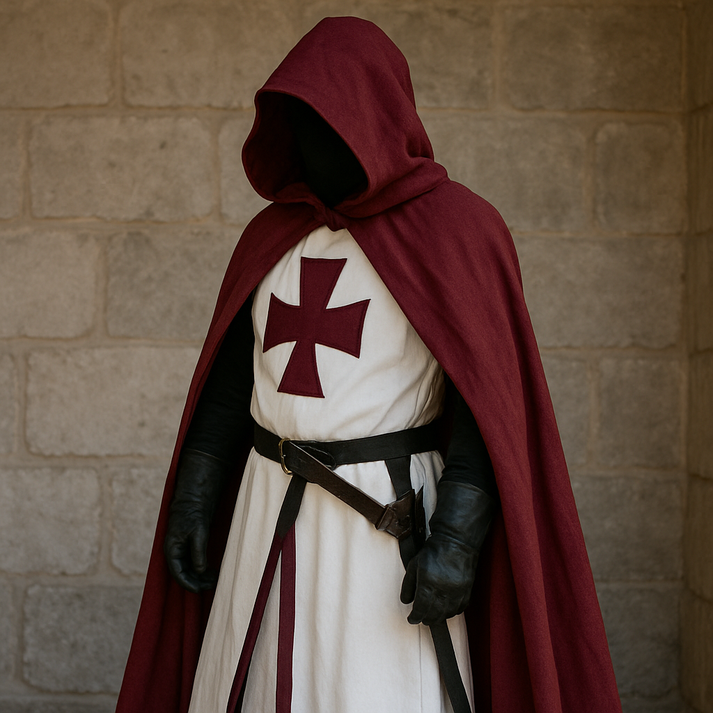 Halloween Costume Medieval Knight Crusader Cape and Tunic Set