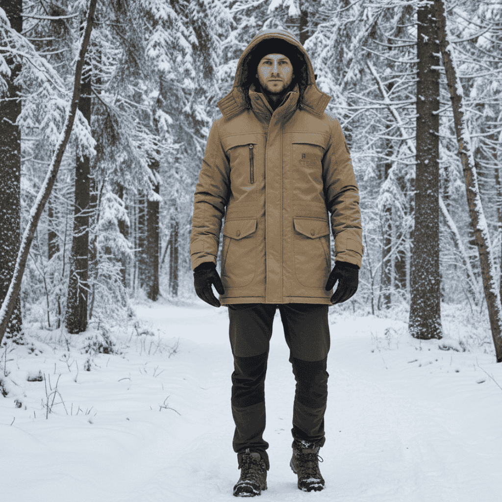 Men's Quilted Parka Jacket | Hooded Winter Coat Windproof Outdoor