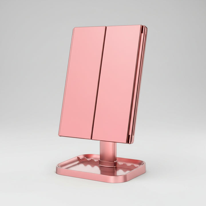 Makeup Mirror Lighted Vanity Trifold LED Magnification Desk