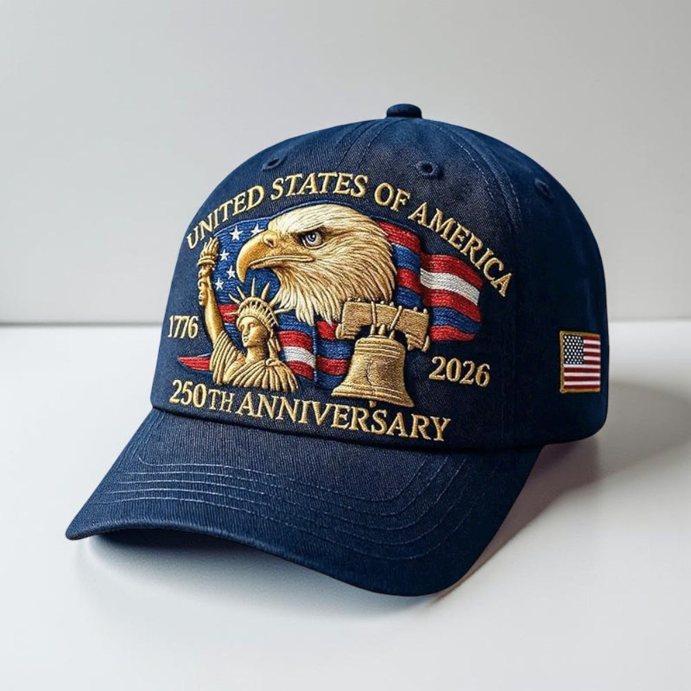Patriotic Eagle Baseball Cap 250th Anniversary Veterans Hat