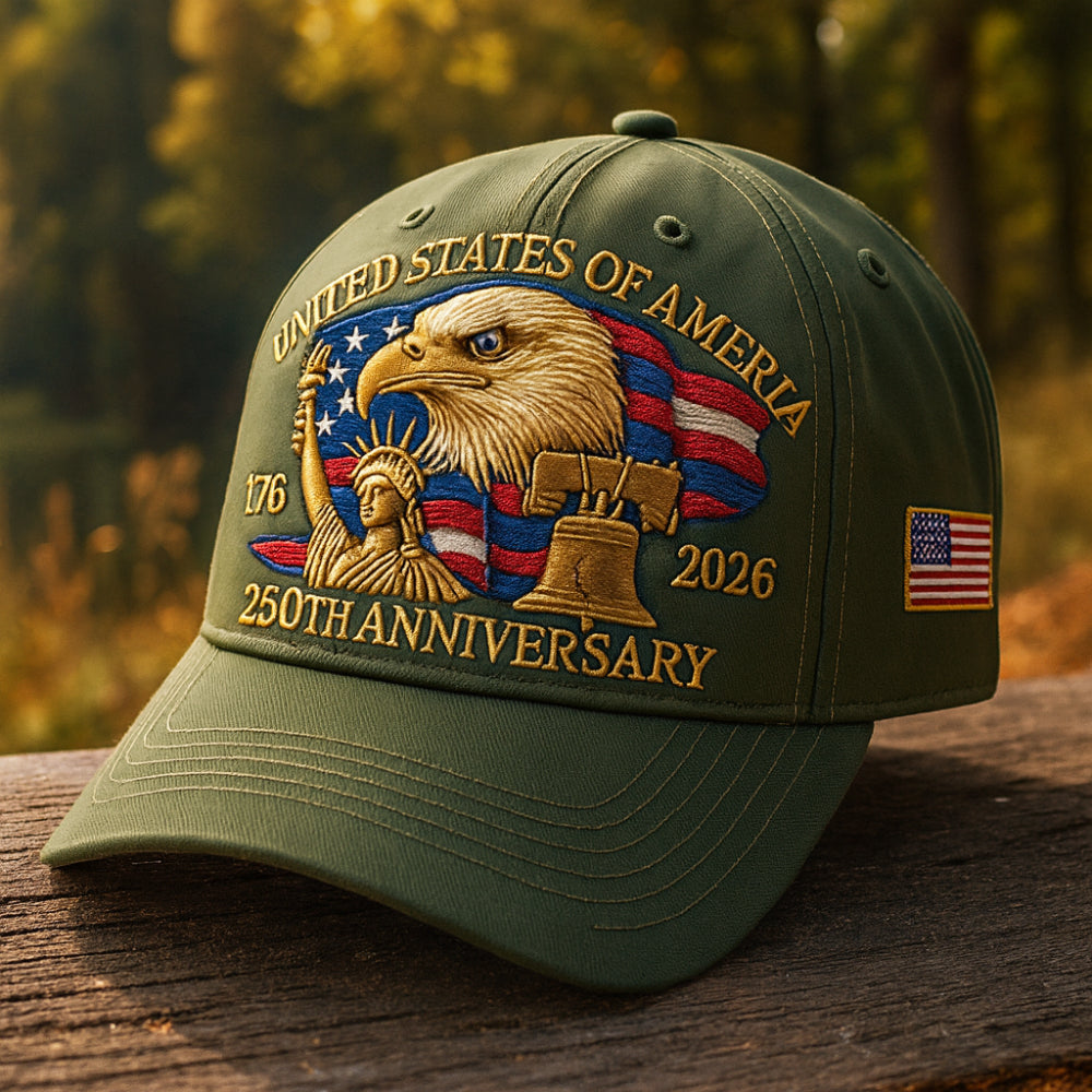 Patriotic Eagle Baseball Cap 250th Anniversary Veterans Hat