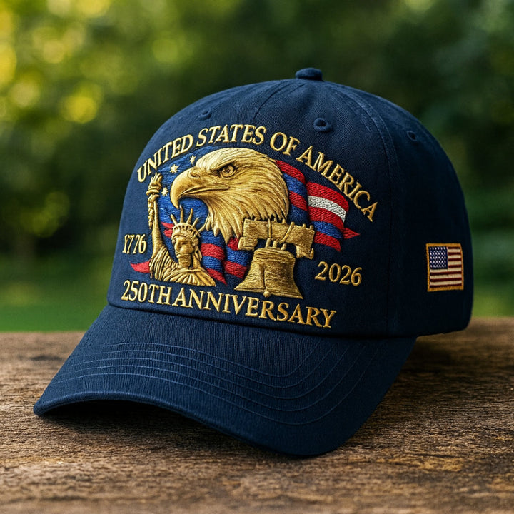 Patriotic Eagle Baseball Cap 250th Anniversary Veterans Hat