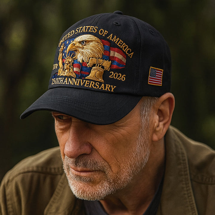 Patriotic Eagle Baseball Cap 250th Anniversary Veterans Hat