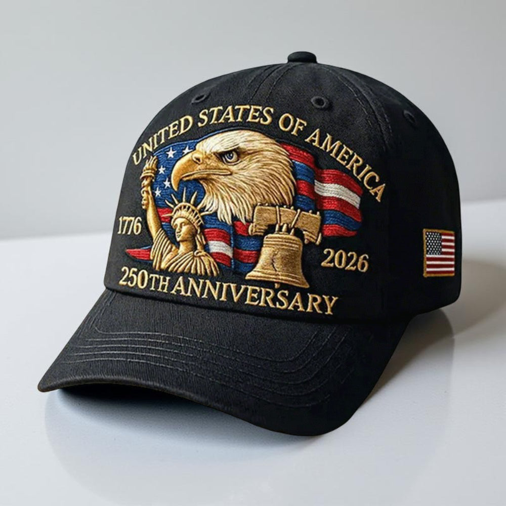 Patriotic Eagle Baseball Cap 250th Anniversary Veterans Hat