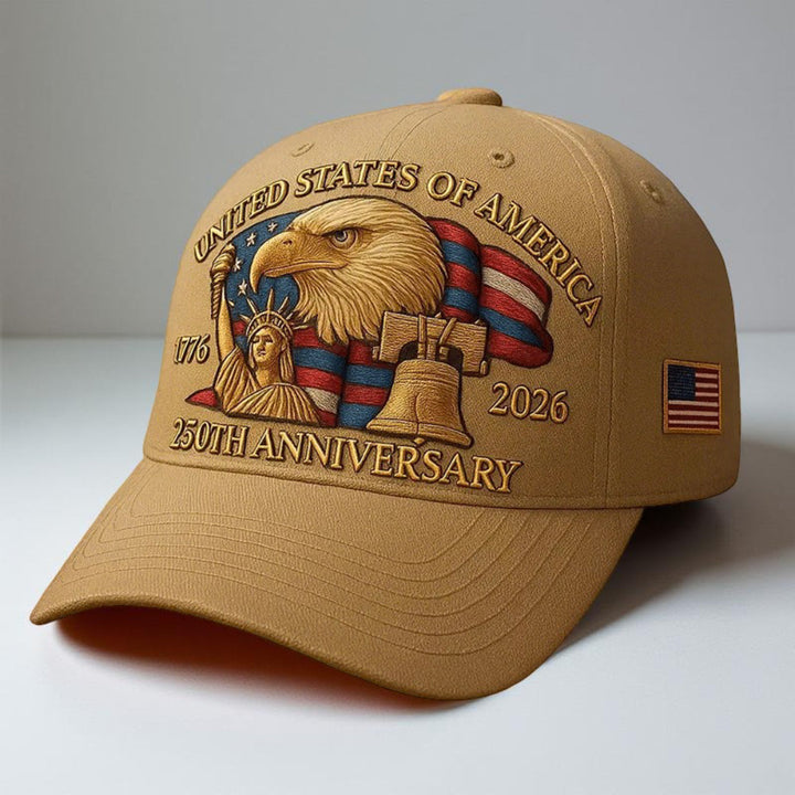 Patriotic Eagle Baseball Cap 250th Anniversary Veterans Hat