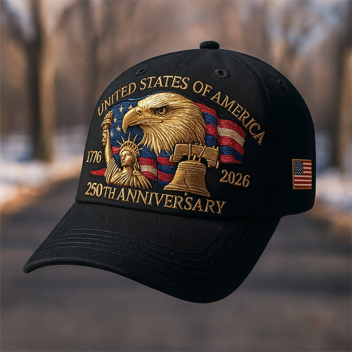 Patriotic Eagle Baseball Cap 250th Anniversary Veterans Hat