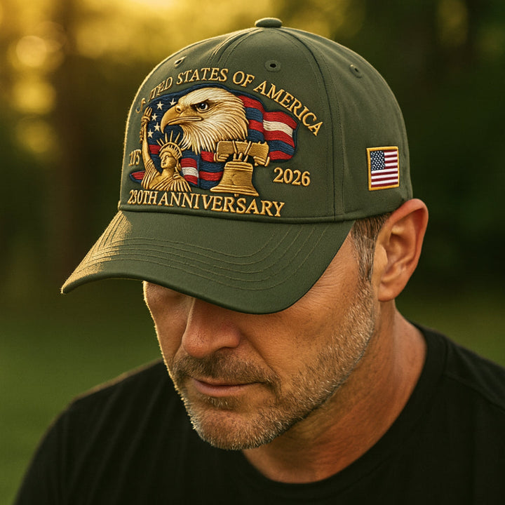 Patriotic Eagle Baseball Cap 250th Anniversary Veterans Hat