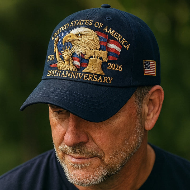 Patriotic Eagle Baseball Cap 250th Anniversary Veterans Hat