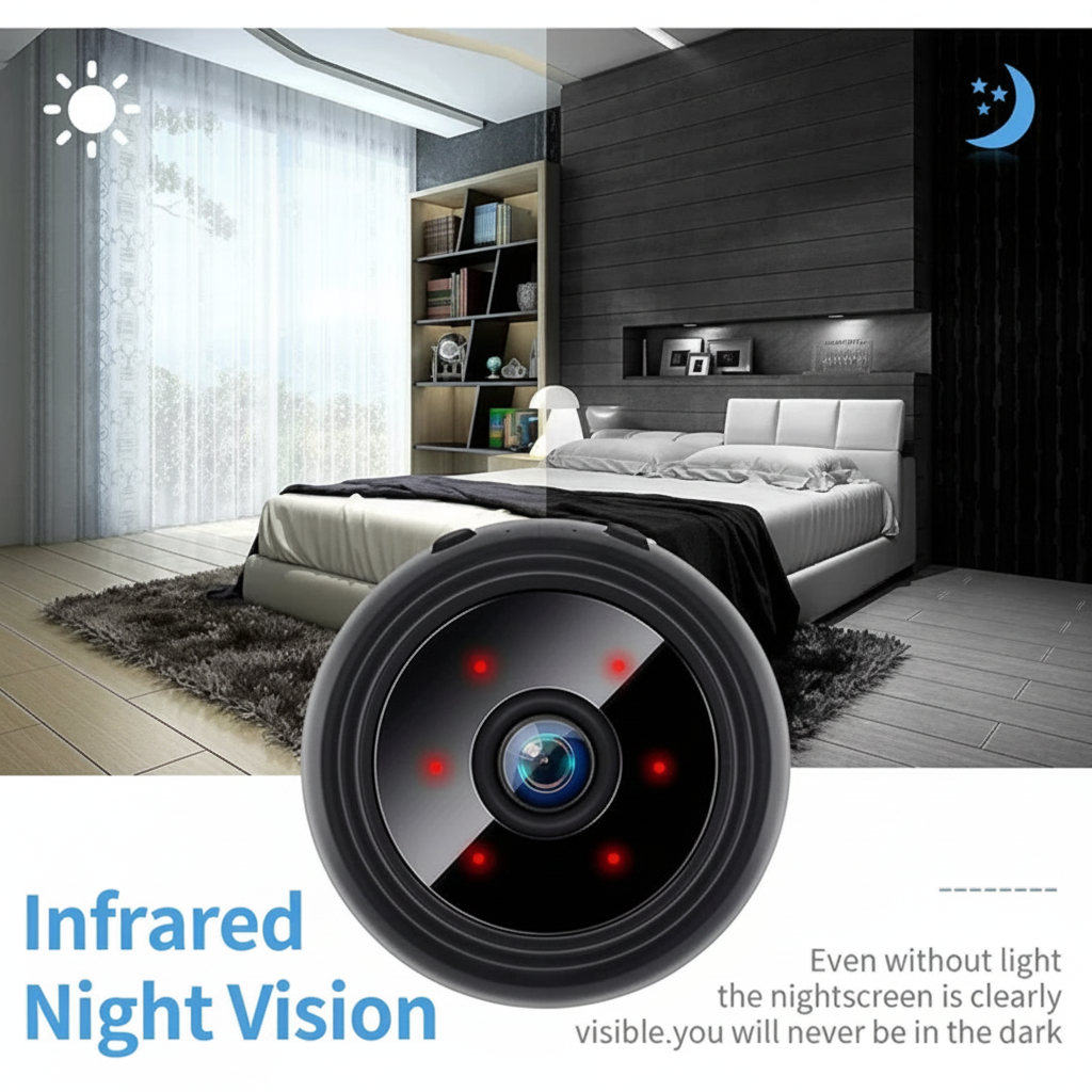 Wireless Security Camera Night Vision WiFi Mini Hidden