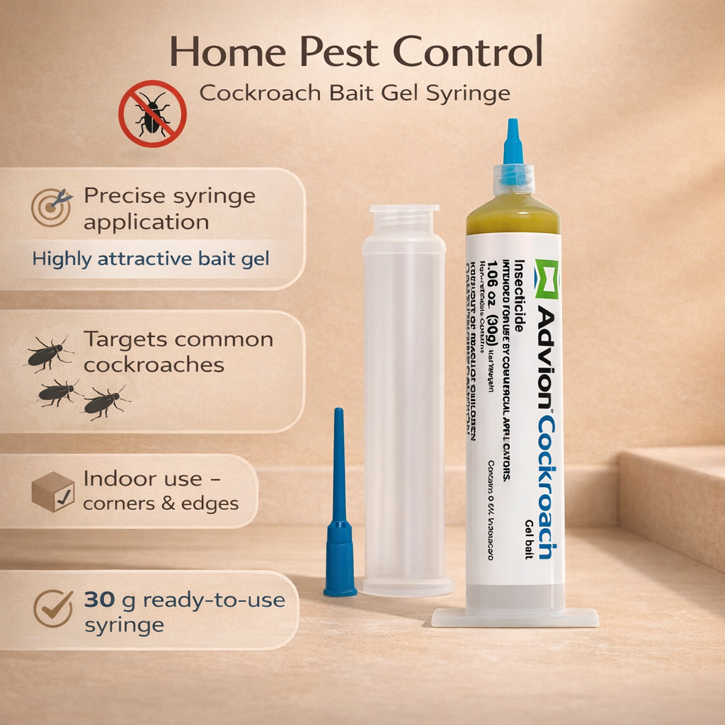 Cockroach Bait Gel Syringe – Indoor Pest Control, 30g (1.06 oz)