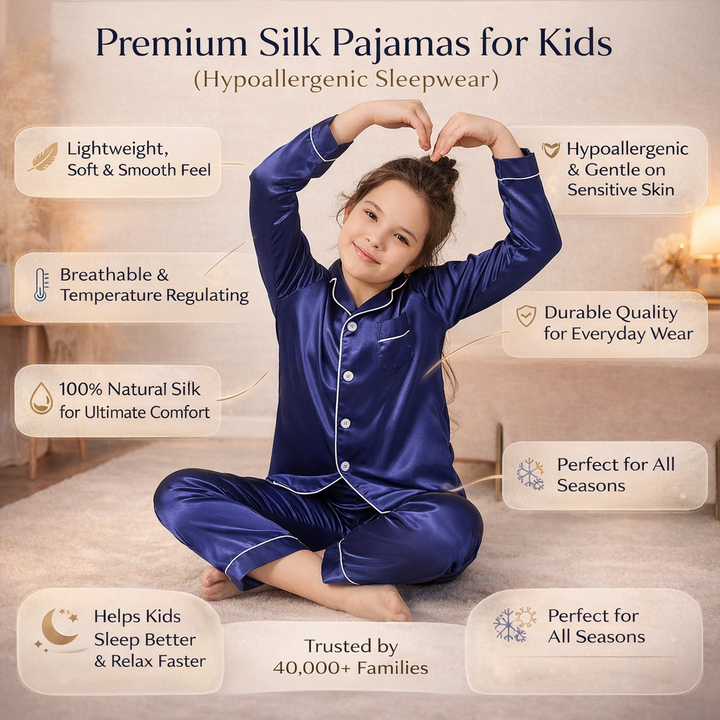 Barnpyjamas Långärmat Set – Mjukt & Bekvämt Nattlinne