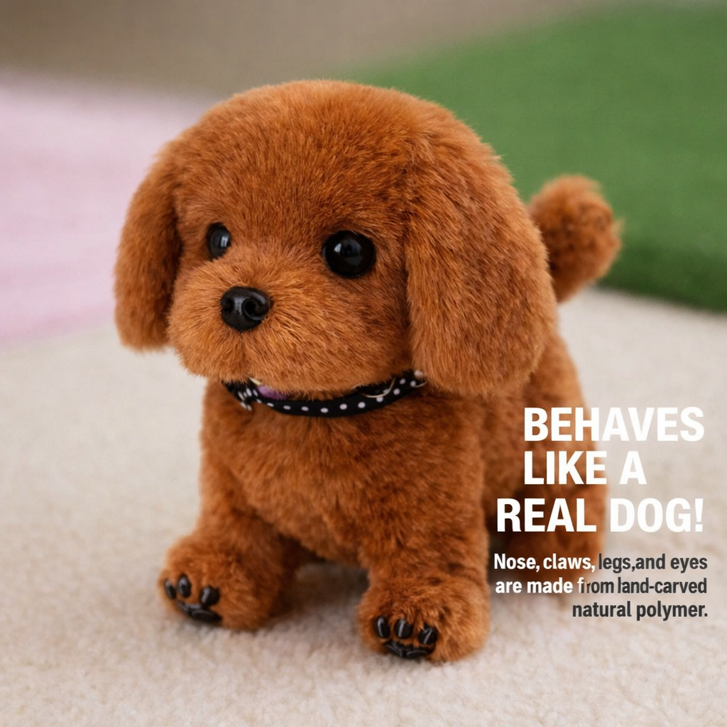 Interactive Robot Dog Plush Toy Walking Barking Puppy