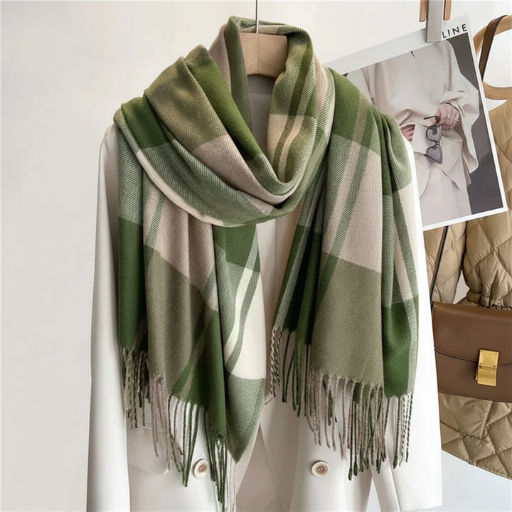 Schal Damen Kariert Oversize Winter Warm Tuch