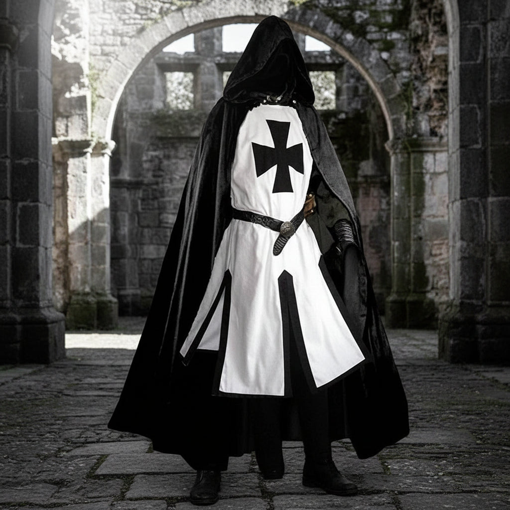 Halloween Costume Medieval Knight Crusader Cape and Tunic Set