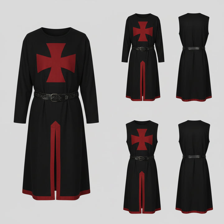 Halloween Costume Medieval Knight Crusader Cape and Tunic Set