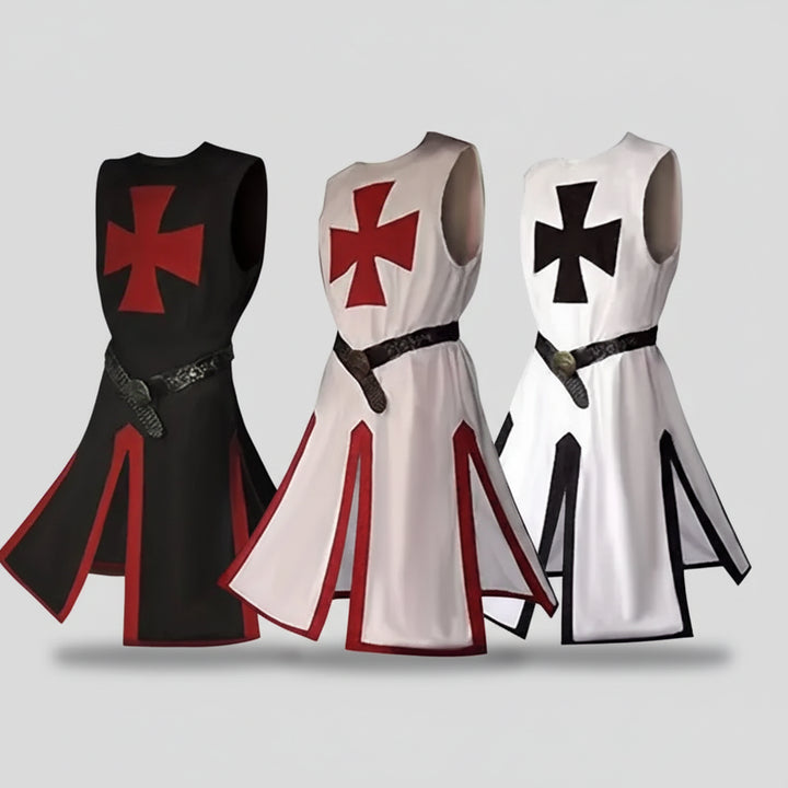 Halloween Costume Medieval Knight Crusader Cape and Tunic Set