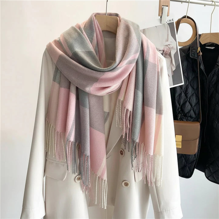 Schal Damen Kariert Oversize Winter Warm Tuch