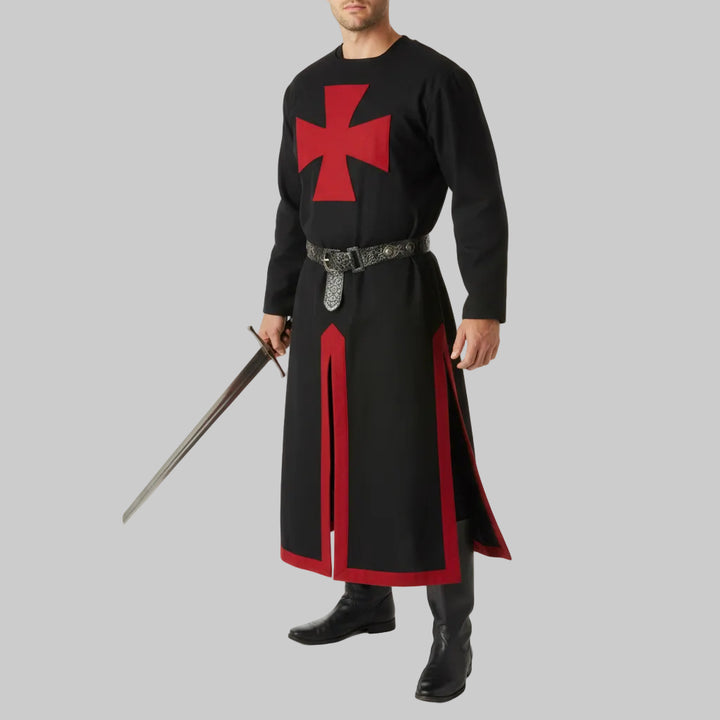 Halloween Costume Medieval Knight Crusader Cape and Tunic Set