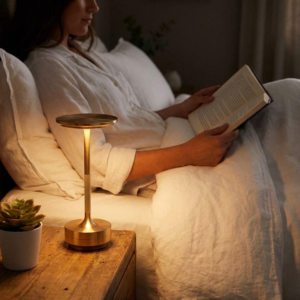 Table Lamp Rechargeable Cordless Metal Touch Control