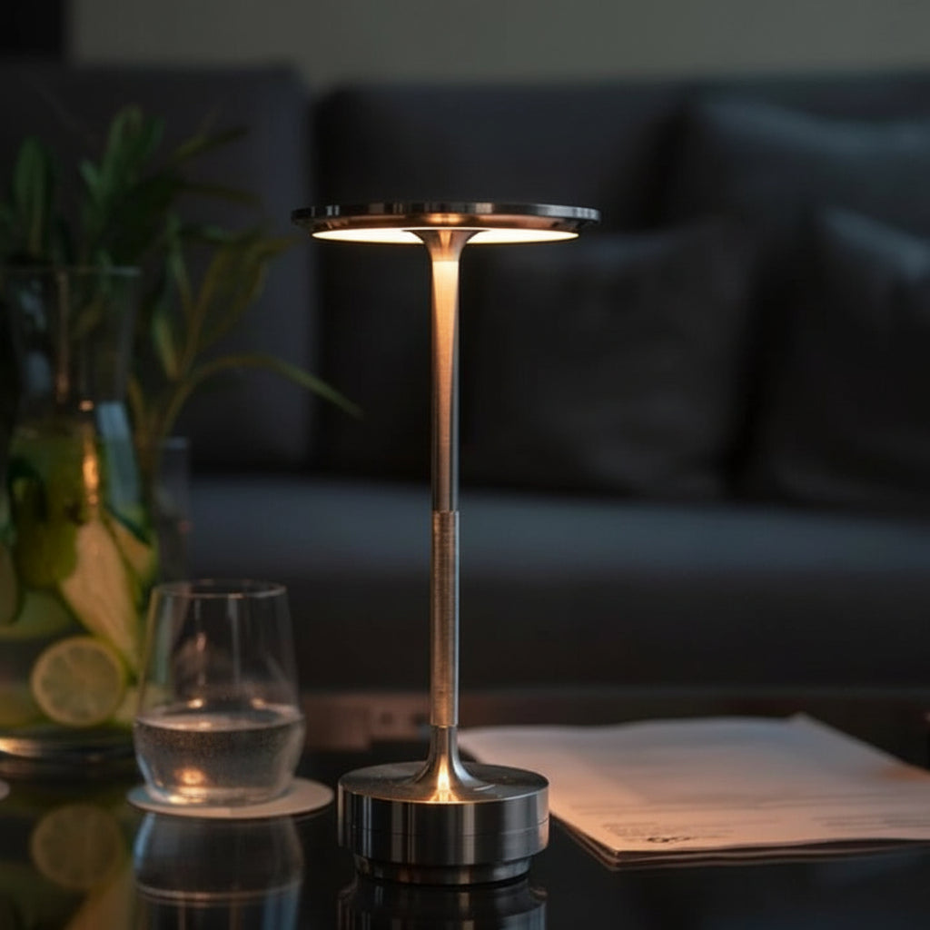 Table Lamp Rechargeable Cordless Metal Touch Control