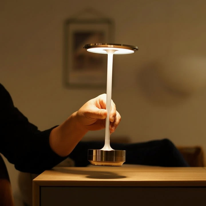 Table Lamp Rechargeable Cordless Metal Touch Control