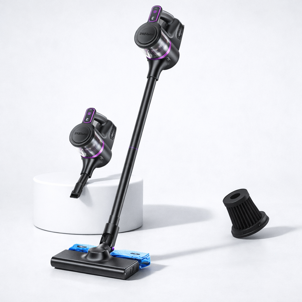 Cordless Vacuum Cleaner Lightweight Stick LED Floor Cleaner