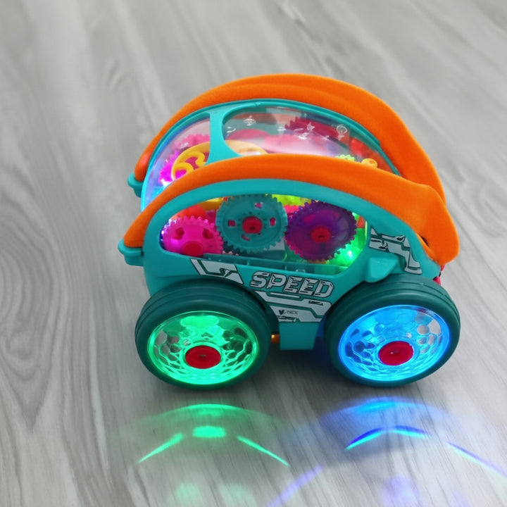 Stunt Car Toy with LED Lights and Music – 360° Spinning Action Car for Toddlers