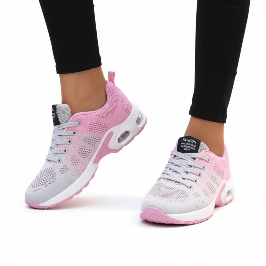 Damen Sneaker Leicht Mesh Slip On Bequeme Walking Schuhe
