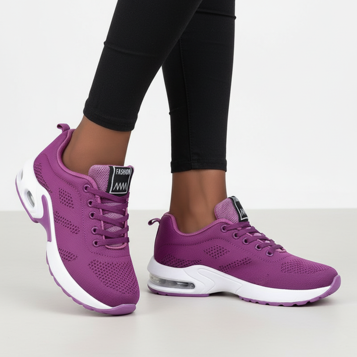 Damen Sneaker Leicht Mesh Slip On Bequeme Walking Schuhe